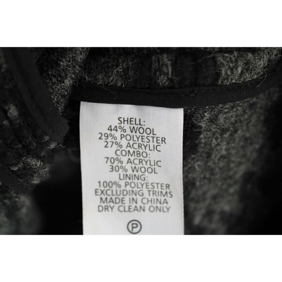 Anthropologie Plenty by Tracy Reese Gray/Black Coat Size 0 ZIPPER & TOGGLE CLOSE - Picture 6 of 6